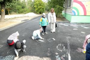 В поселке Водстрой капитально отремонтировали территорию детского сада